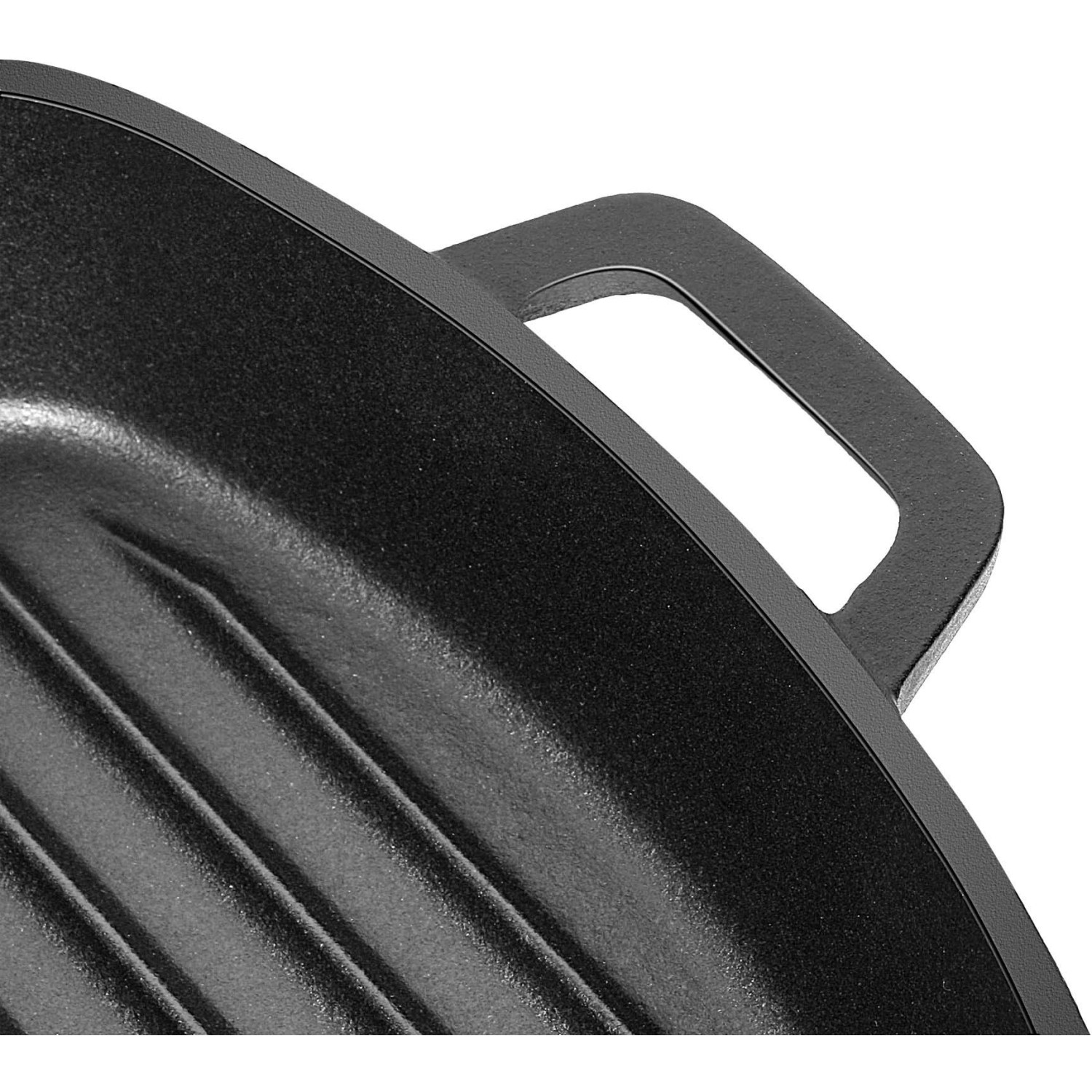 El Fuego Bratpfanne aus Gusseisen mit Riffelung und Griff.