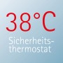 Symbol für Sicherheitsthermostat bei 38°C für Schulte Duschsystem Rain III.