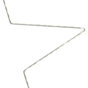 Deko-Stern mit LED-Beleuchtung, warmweiß, 58 cm, für Innen und Außen.