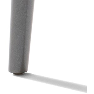 Detailaufnahme: Bein vom rechteckigen Gartentisch Sieger, eisengrau.