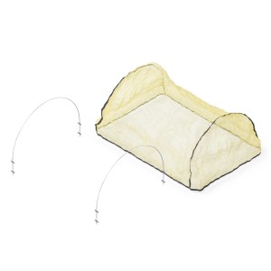 Gelbes Upyard Vogelschutznetz für Hochbeet-Bögen, 120x80 cm, Zubehör für Hochbeete.