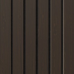 Akustikpaneel Eiche geräuchert, brandhemmend, 60x248cm, mit schwarzem Filz.