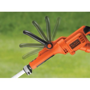 Black+Decker Elektro-Motorsense GL9035 mit verstellbarem Griff für komfortables Trimmen.