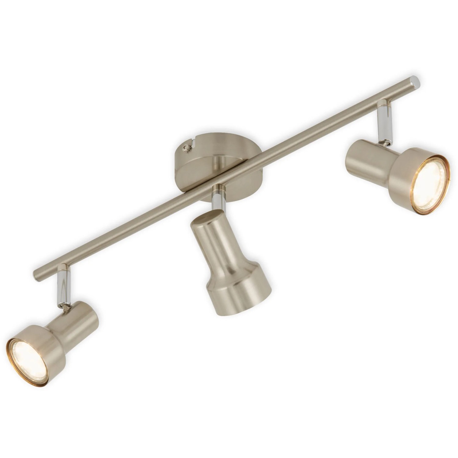 Briloner LED-Spot mit 3 Leuchten in Nickel matt, ideal für Wohnräume.
