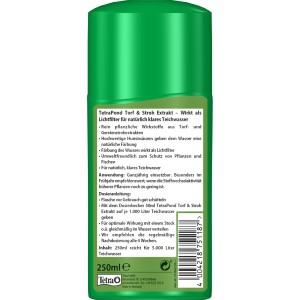 Tetra Pond Torf & Stroh Extrakt, 250ml Wasserpflegemittel für klares Teichwasser.