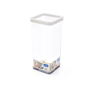 Quadratische Rotho Vorratsdose Loft Premium, 1,5 l, weiß-transparent. Ideal zur Aufbewahrung.