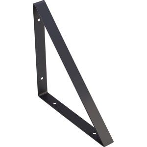 Schwarze, matte Triangel Konsole 27,2 cm für Regale & Regalböden.