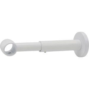 Mydeco Gardinenstange-Halterung Noble 1-läufig ausziehbar Weiß Ø 2 cm Abstand 15