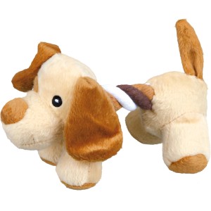 Trixie Spielfigur Hund mit Tau, Plüschtier mit Baumwolltau, 17 cm, für Hunde