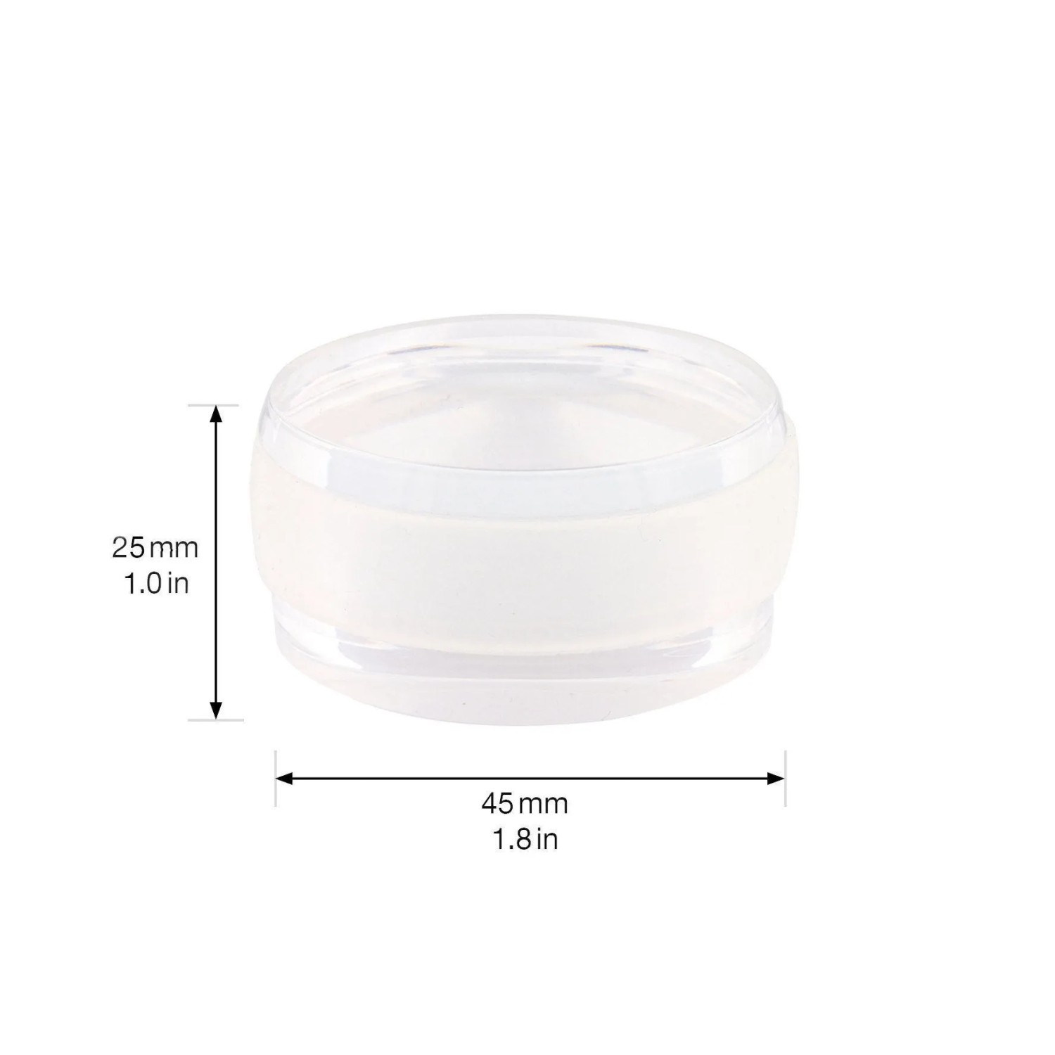 Wagner Bodentürstopper, selbstklebend, transparent, Ø 45 mm. Türstopper für glatte Böden.