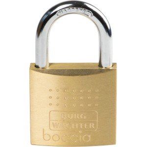 Burg Wächter Vorhangschloss Boccia 450/40/6 aus Messing mit gehärtetem Bügel.