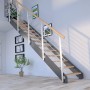 Treppe Kos 13 Stufen Eiche Rustik Geölt 107 cm Design-Geländer Anthrazit FSC®_8