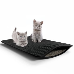 BigDean Katzenklo Matte 61x38cm Ideal als Unterleger Katzenstreu Matte Kratzfest & Leicht zu Reinigen