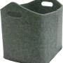 Graue FIREFIX Filzholztrage, eckig mit zwei Griffen. Ideal für Kaminholz und Zubehör.