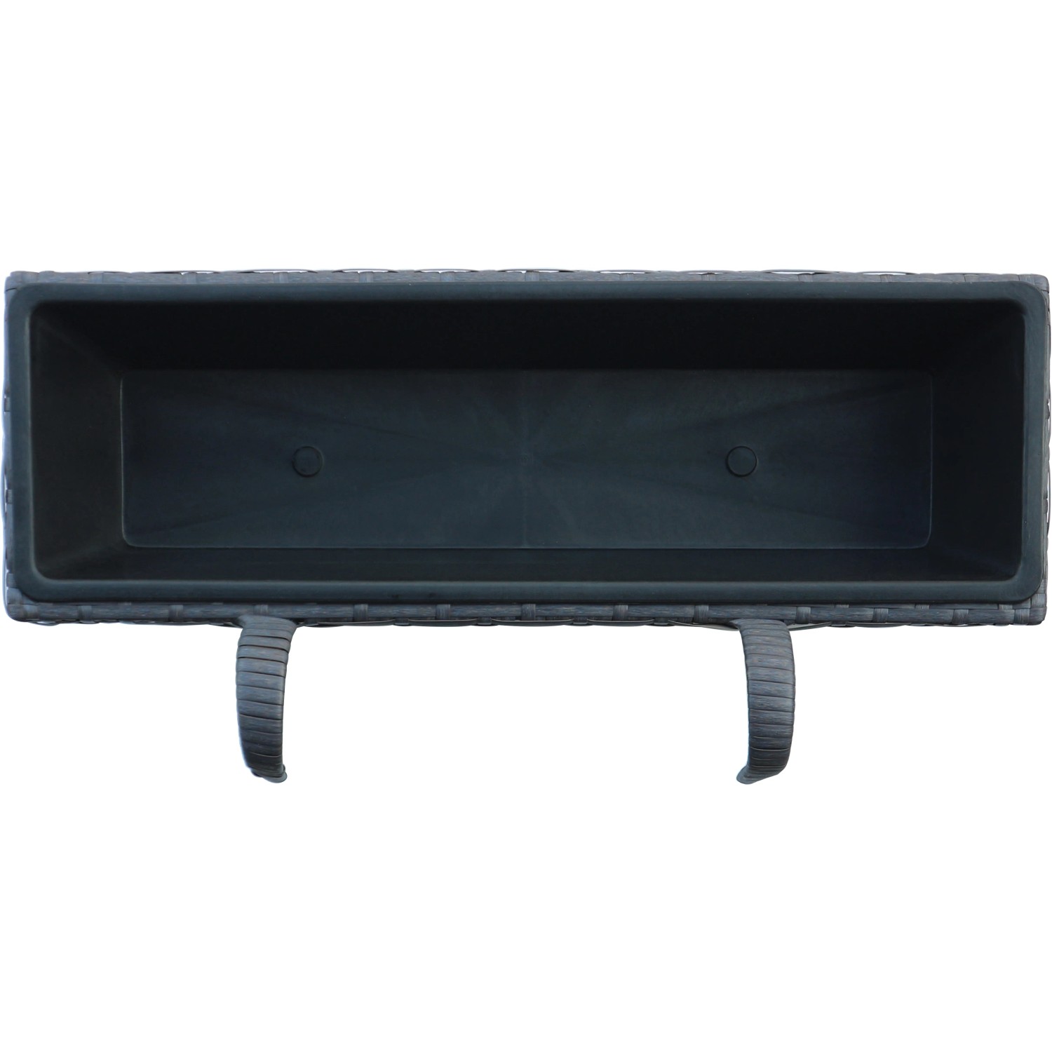 Balkonkasten Polyrattan Anthrazit-Schwarz 60 cm x 28 cm x 22 cm kaufen bei  OBI