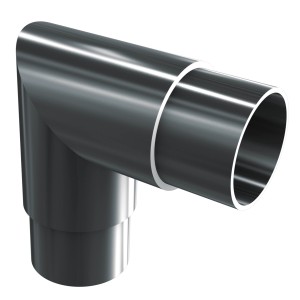 90° Handlauf-Bogen aus Edelstahl V2A für 42,4 mm Rohr. Zubehör für Treppen und Geländer.
