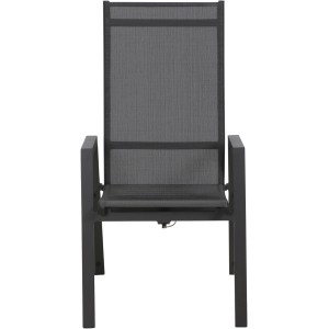 Siena Garden Savona Dining Move Sessel, anthrazit-silber-schwarz, mit Alu-Gestell.