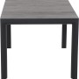Rechteckiger Siena Garden Gartentisch, Washed Grau, 90x160,5 cm, mit Keramik-Tischplatte und Aluminiumgestell.