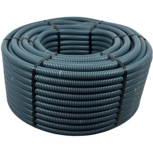 Dunkelgraues, flexibles Isolierrohr, Ø 25 mm, 100 m Rolle.