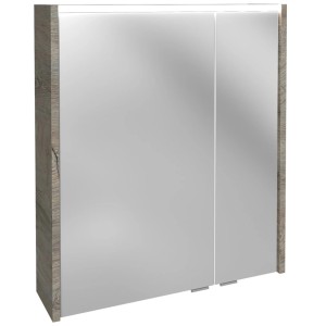 Fackelmann Spiegelschrank Einzelartikel Eiche Natur 60 cm mit Softclose Türen