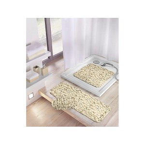Graue Kleine Wolke Duscheinlage Stepstone (55x55 cm) im Badezimmer.