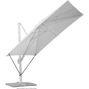 Schneider Windsicherung am Ampelschirm befestigt, reduziert Windbewegungen.