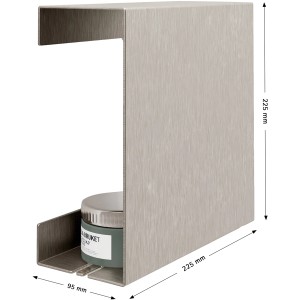 Schulte Duschablage Größe L in Edelstahloptik zum Kleben, mit Pflegeprodukt. Praktisches Duschregal.