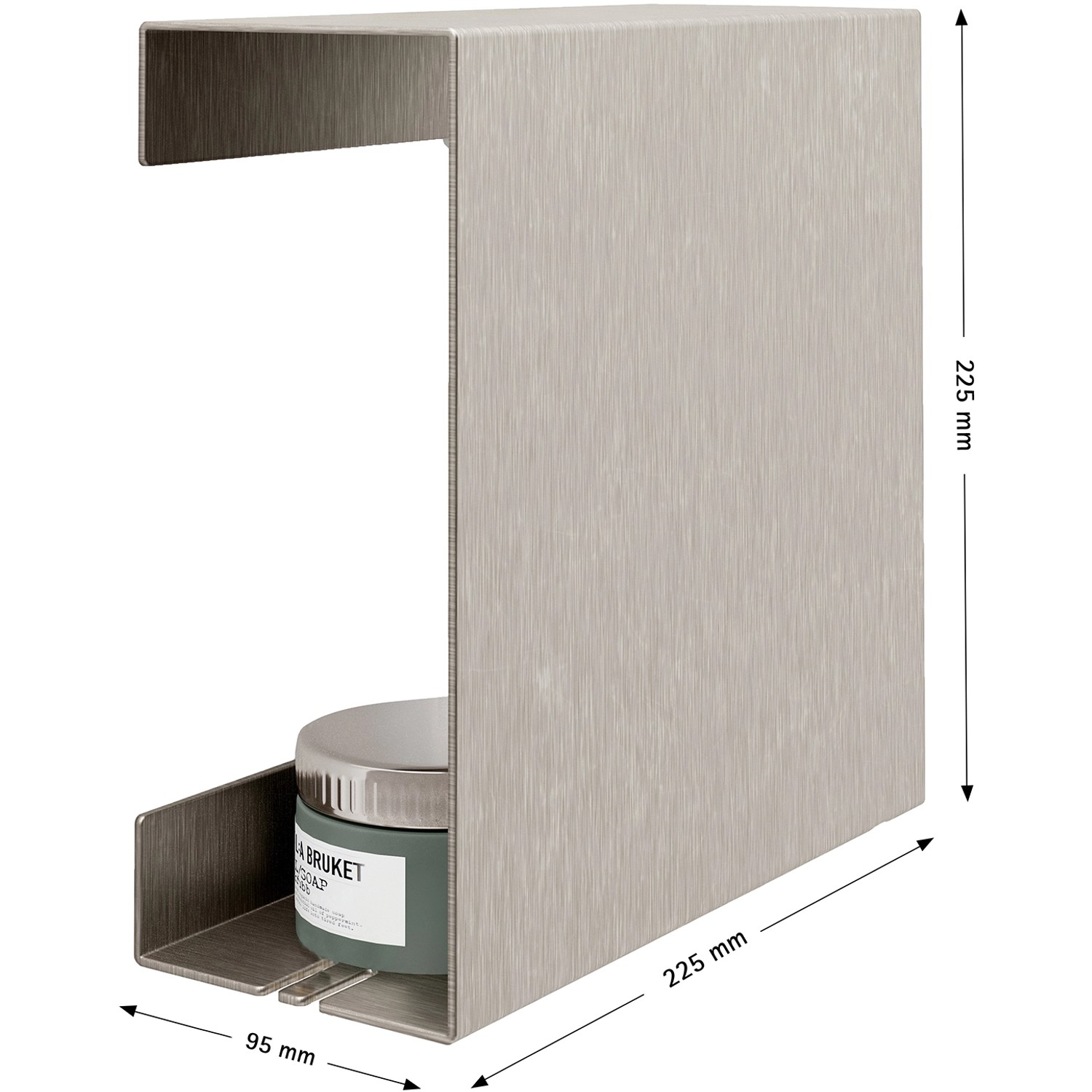 Schulte Duschablage Größe L in Edelstahloptik zum Kleben, mit Pflegeprodukt. Praktisches Duschregal.