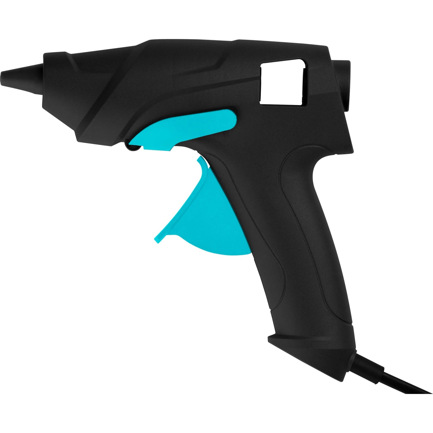 Pattex Hot Pistol Heißklebepistole, schwarz mit türkisfarbenem Abzug, inkl. 6 Klebesticks.