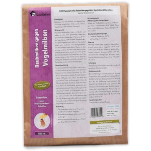 Biohelp Raubmilben gegen Vogelmilben, 5000 Stk. im Karton. Nützlinge für Hühnerstall, Käfig & Co.