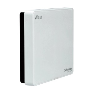 Schneider Electric Wiser Hub 2. Generation, weißes Smart Home Steuerelement.