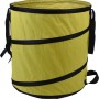 Gelber Gartensack Pop-Up mit 85 l Volumen zum Sammeln von Gartenabfällen.