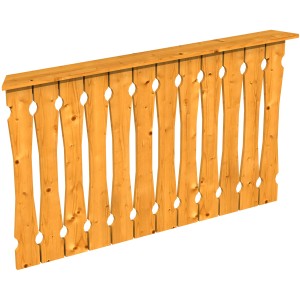 Skan Holz Brüstung Balkonschalung, 150x96 cm, Fichte Eiche hell, Zubehör für Lauben & Pavillons.