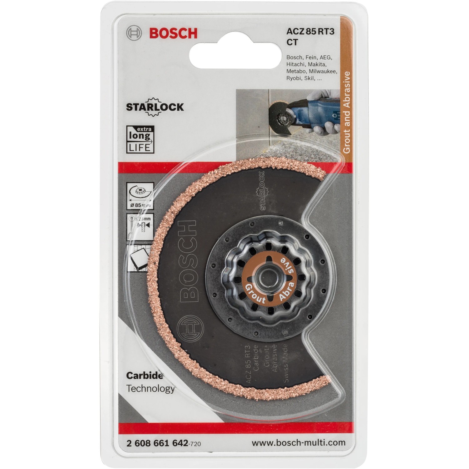 BOSCH Segmentsägeblatt AOI 85 EB – Multi-Material-Bi-Metall Mit TiN-Beschichtung