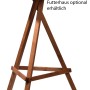 Rustikaler, brauner Vogelhaus-Ständer mit drei Beinen aus Holz. Vogelhaus ist optional.
