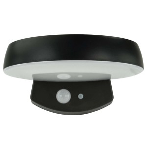 Anthrazitfarbene E2 Elektro SOLARIS-1 LED Außenwandleuchte mit Sensor, 375lm, IP54.