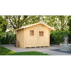 Weka Holz-Gartenhaus Brescia Satteldach Unbehandelt 300 cm x 320 cm