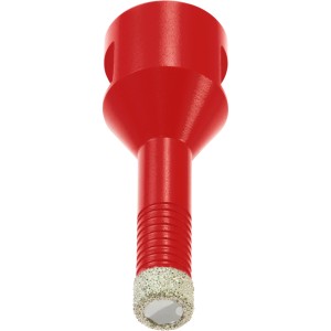 Roter kwb Fliesenbohrer M14, 10 mm Durchmesser, für Winkelschleifer. Zum Bohren von Fliesen.