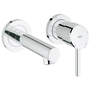 Grohe Concetto 2-Loch Waschbeckenarmatur in Chrom, Wandmontage.