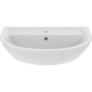 Weißer Ideal Standard Eurovit Waschtisch, 60 cm, mit Hahnloch und Überlauf.