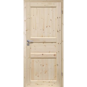 Zimmertür aus Kiefernholz im Landhausstil, 75x203 cm, Anschlag rechts, FSC®-zertifiziert.