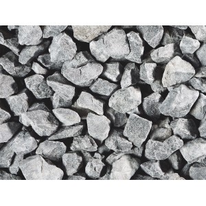 Nahaufnahme von Scherf Basaltbruch 22-32 mm, Zierkies, schwarz.