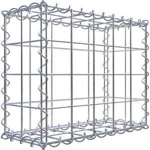 Leere Gabiona Gabione 50x40x20cm, Maschenweite 10x10cm, Drahtkorb für Steine.