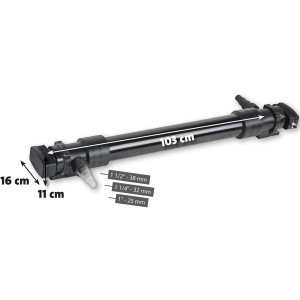 Heissner UVC-Teichklärer 72W: Schwarzer Teichklärer mit Maßangaben für Teichpumpen & Filter.