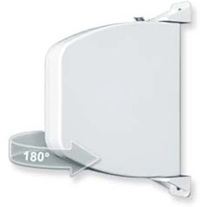 Schellenberg Aufschraubwickler Mini, aufklappbar, 155 mm, Weiß, mit 180° Schwenkbereich für Rollladen