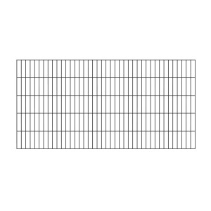 Metallzaun Grund-Set Doppelstabmatte Anthrazit z. Einbetonieren 100 cm x 10 m