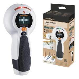 Laserliner CombiFinder Plus Ortungsgerät mit Display und Verpackung.