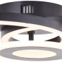 Moderne, schwarze LED-Deckenleuchte Bray, 52x30 cm, mit geschwungenem Design für Wohnräume.