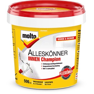 Molto Spachtelmasse Alleskönner Champion Innen Weiss 500 ml