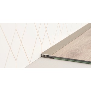 Abschlussprofil für Vinylböden Edelstahl 4 mm - 7,5 mm x 20 mm x 900 mm